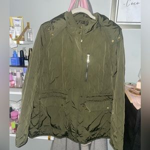 New Old Navy hunter green quilted jacket Sz L